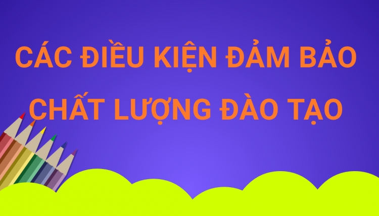 BÁO CÁO CÁC ĐIỀU KIỆN ĐẢM BẢO CHẤT LƯỢNG ĐÀO TẠO