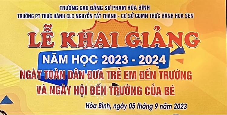 Lễ khai giảng và ngày toàn dân đưa trẻ đến trường tại Trường PTTH Chất lượng cao Nguyễn Tất Thành và Cơ sở GDMN Thực hành Hoa Sen trực thuộc bet365 de
 năm học 2023 – 2024